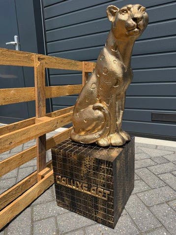 Daluxe Art - 1999 • XXL Golden Panther Display – 90 cm, Antiquités & Art