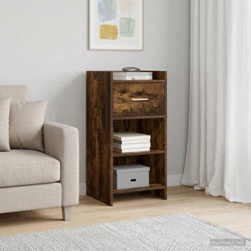vidaXL Dressoir Gerookt eiken 40 x 36 x 80 cm Bewerkt hout, Verzenden, Nieuw