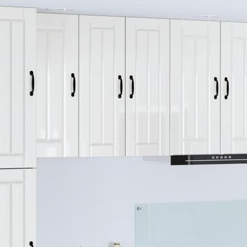 vidaXL Wandkast LUCCA 2 st Hoogglans Wit Bewerkt hout, Verzenden