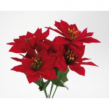 Kerstster kerstroos poinsettia rood velvet zijdenbloem 5, Hobby en Vrije tijd, Knutselen, Nieuw