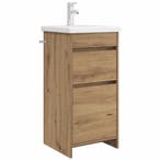 vidaXL Badkamer Vanity met Wastafel Artisanaal eiken 42 x 40, Maison & Meubles, Tables | Coiffeuses, Verzenden