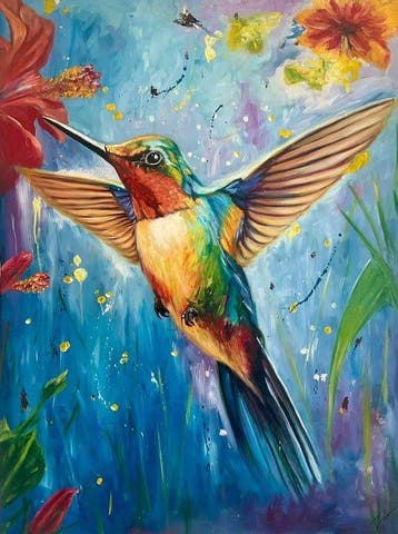 Darvis 80 x 120 cm - Díptico de la Naturaleza Alada: El