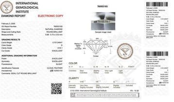 Ring - 18 karaat Witgoud - 1.08ct. tw. Diamant (Natuurlijk)