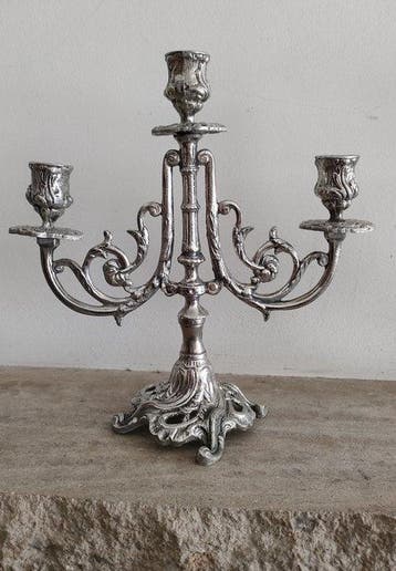 Kaarsenhouder Louis XV Rocaille-stijl - 3 branders (2) -