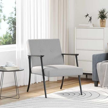 vidaXL Fauteuil Wolkgrijs Stof, Verzenden