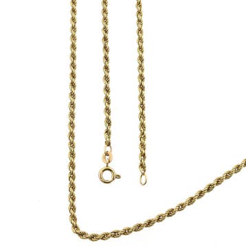 Gouden gedraaide schakelketting/sautoir | 90 cm, Handtassen en Accessoires, Kettingen, Ophalen of Verzenden, Gebruikt, Goud, Goud
