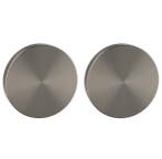 Set van twee blinde plaatjes ø52x6mm Permafix PVD antraciet, Nieuw