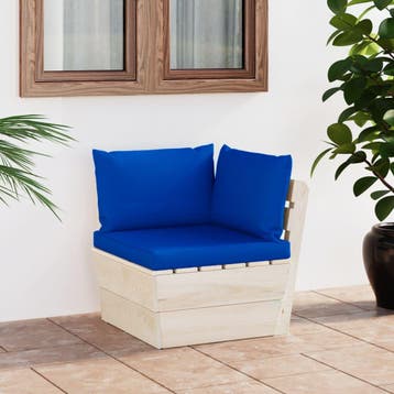 vidaXL Tuinhoekbank met kussens pallet geïmpregneerd, Verzenden, Nieuw