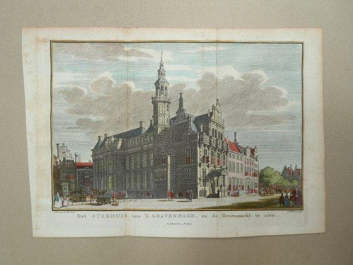 Nederland - Den Haag; Isaac Tirion - Het stadhuis van s, Boeken, Atlassen en Landkaarten