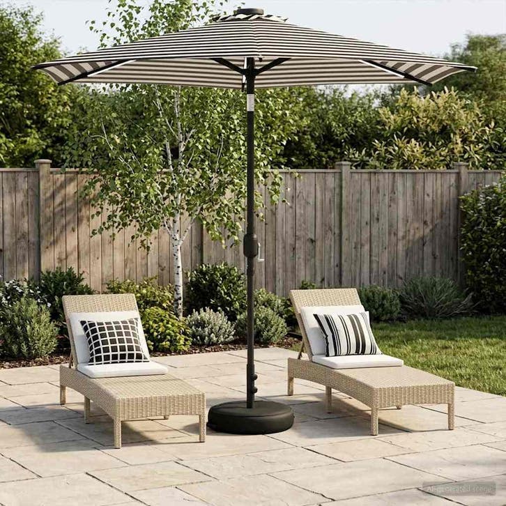 vidaXL Tuinhaard met LED-verlichting en basis 230 x 230 cm, Tuin en Terras, Parasols, Nieuw, Verzenden