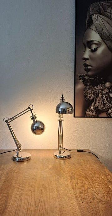 Bureaulamp (2) - Metaal - Verchroomd