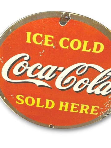 Coca-Cola - Plaque émaillée - Émail, Antiquités & Art