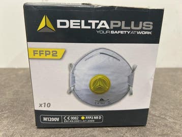 Veiling - 9x DeltaPlus wegwerpmasker met ventiel FFP2 10-pac, Bricolage & Construction, Protection respiratoire
