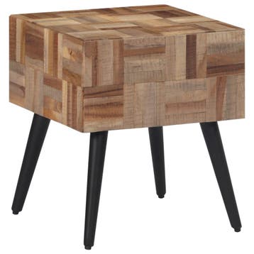 vidaXL Bijzettafel 40x40x45 cm massief gerecycled teakhout, Verzenden, Nieuw