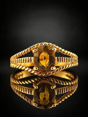 Zonder minimumprijs - Ring Toermalijnring - 925 Sterling, Nieuw