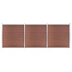 vidaXL Schutting 526x186 cm HKC bruin, Verzenden