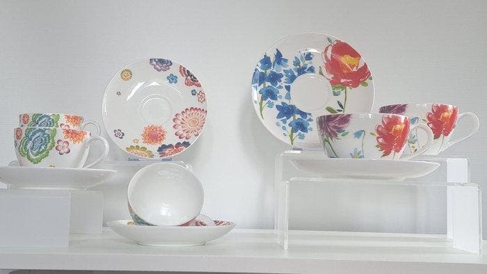 Villeroy & Boch - Koffie- en theeservies (10) - Anmut, Antiquités & Art, Antiquités | Verre & Cristal