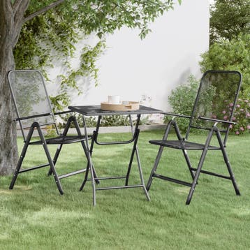 vidaXL Tuintafel 60x60x72 cm metaalgaas antracietkleurig, Tuin en Terras, Tuintafels, Verzenden, Nieuw