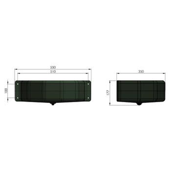 Mangeoire plastique demi-ronde, 25l - kerbl