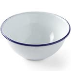 Saladeschaal | Geëmailleerd Staal | Wit/Blauw | 92cl | Per, Verzenden, Nieuw in verpakking