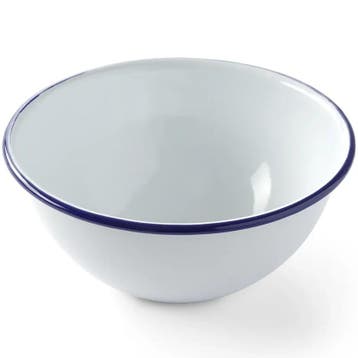 Saladeschaal | Geëmailleerd Staal | Wit/Blauw | 92cl | Per, Verzenden, Nieuw in verpakking
