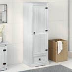 vidaXL Kasten met lade Wit 55 x 50 x 170 cm Massief, Huis en Inrichting, Kasten | Kleerkasten, Verzenden, Nieuw