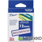 Brother TZE-MQE31 Zwart op roze TZe labelprinter-tape, Verzenden