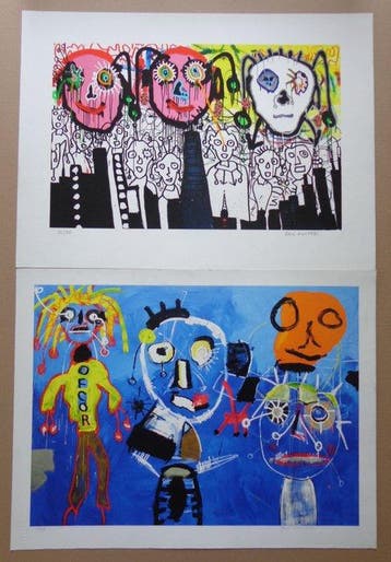 Paul Indrek Kostabi (°1962) - Figuurtjes / 2 STUKS