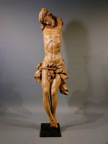 sculptuur, Corpus Christi - 17e eeuw - 66 cm - Eik, Antiek en Kunst
