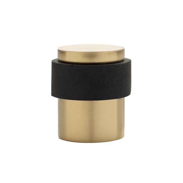 Deurstopper vloermontage 30x40mm messing gelakt - muurbes..., Doe-het-zelf en Bouw, Hang- en Sluitwerk, Overige typen, Nieuw, Koper of Messing