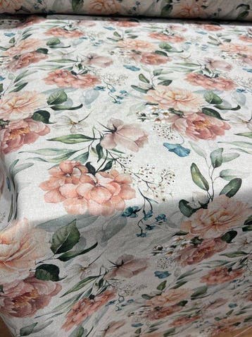 Bloemenprint 600 x 280 - Meubelstof - 600 cm - 280 cm
