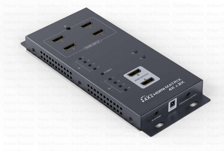 4x2 Poorts HDMI matrix switch 4K - Huismerk, Doe-het-zelf en Bouw, Elektriciteit en Kabels, Ophalen of Verzenden