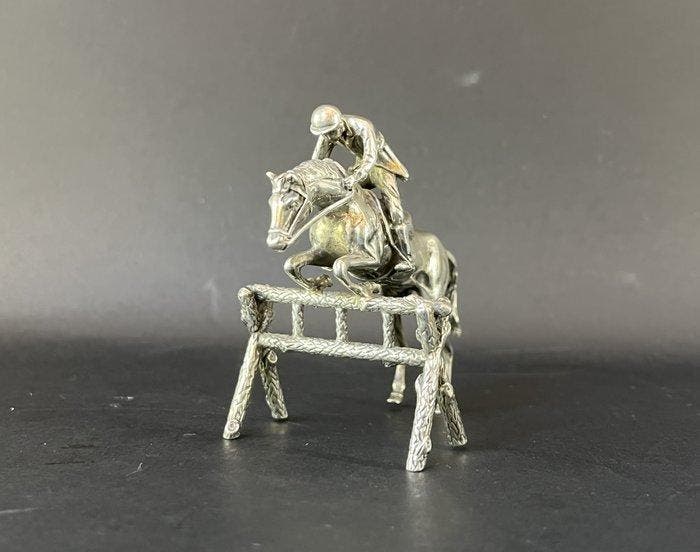 Menegatti F.lli - Figurine - Fantino - Argent 800, Antiquités & Art, Antiquités | Argent & Or