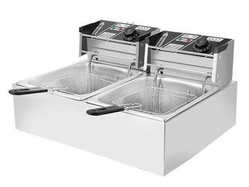 Veiling - Dubbele elektrische friteuse - 2 × 6L  2500 W