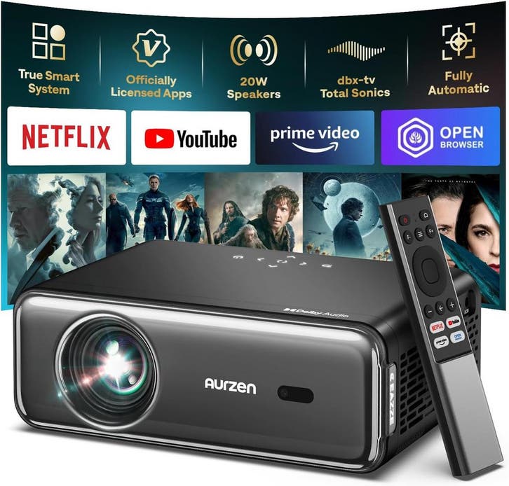 Smart Projector Full HD | Retour Deal | 35% Korting!, Audio, Tv en Foto, Beamers, Full HD (1080), Nieuw, LED, Verzenden