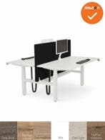 Duo bureau - elektrisch zit-sta verstelbaar - maat en kleur, Werkplek, Ophalen of Verzenden, Gebruikt, Bureau