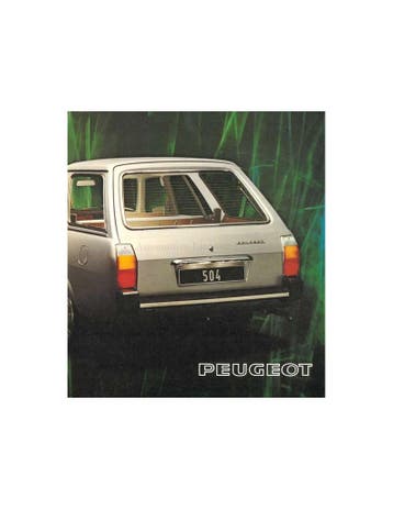 1975 PEUGEOT 504 BREAK BROCHURE NEDERLANDS, Boeken, Nieuw