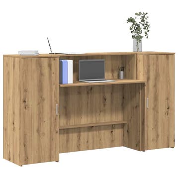 vidaXL Receptiebalie 180x50x103,5cm bewerkt hout artisanaal, Verzenden, Nieuw