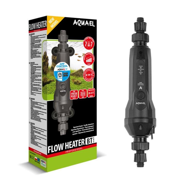 Aquael Flow Heater 50-500W BT (met bluetooth) (Verwarming), Animaux & Accessoires, Poissons | Aquariums & Accessoires, Enlèvement ou Envoi