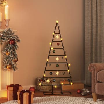 vidaXL Kerstdecoratie kerstboom 125 cm metaal zwart, Verzenden, Nieuw