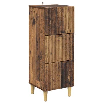 vidaXL Ladekast Oud hout 33 x 34,5 x 90 cm Bewerkt hout, Verzenden, Nieuw