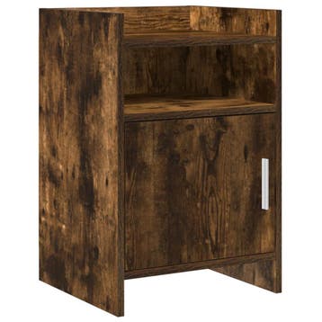 vidaXL Nachttafels Gerookt eiken 40 x 36 x 60 cm Bewerkt, Huis en Inrichting, Slaapkamer | Nachtkastjes, Verzenden, Nieuw