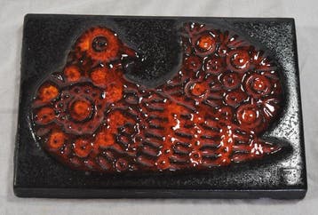 Ceramano - Wandbord (3) - Keramiek - Fat Lava, Antiquités & Art