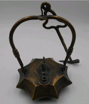 Lamp - Brons - mijnwerkerslamp