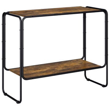 vidaXL Dressoir Gerookt eiken 93.5 x 38 x 75 cm Bewerkt hout, Verzenden, Nieuw