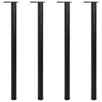 vidaXL Tafelpoten in hoogte verstelbaar zwart 1100 mm 4 st, Verzenden, Nieuw