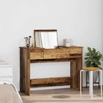 vidaXL Cosmetische Tafel met lade met opslag Oudhout 100 x, Huis en Inrichting, Verzenden, Nieuw