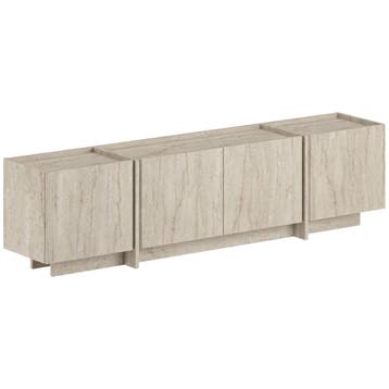 Evila TV-meubel - Beige - Nieuw/Ongebruikt - Melamine -, Verzenden, 150 tot 200 cm, Nieuw, Scandinavisch