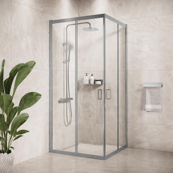 Douchecabine Dakota 80 x 80 x 190 cm Chroom, Verzenden