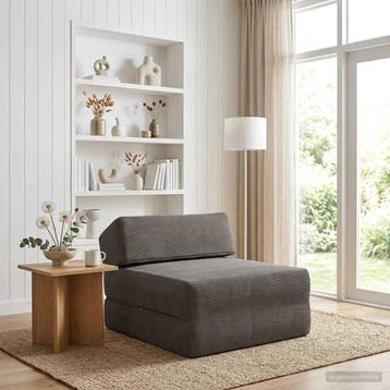 vidaXL Vouwbare Sofa Bed Lichtgrijs 60 x 70 x 41 cm Stof, Verzenden, Nieuw